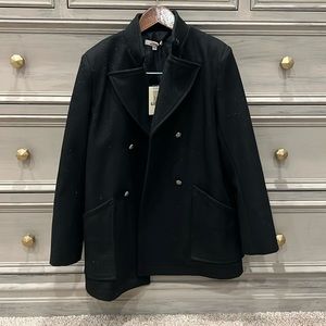 Vintage, NWT Junior Gaultier black wool coat size 10a